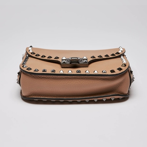 Valentino pink-tan flap rockstud bag - Picture 7 of 12
